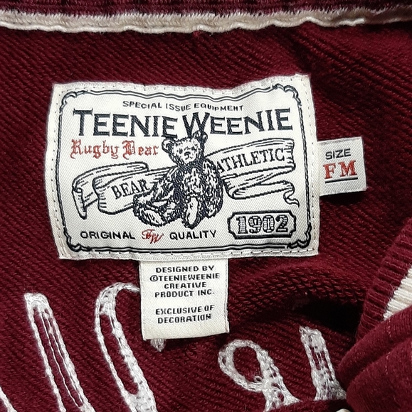TW Teenie Weenie Bear Rugby Varsity Style Special Issue Equipment Woman Size XS - Picture 8 of 10